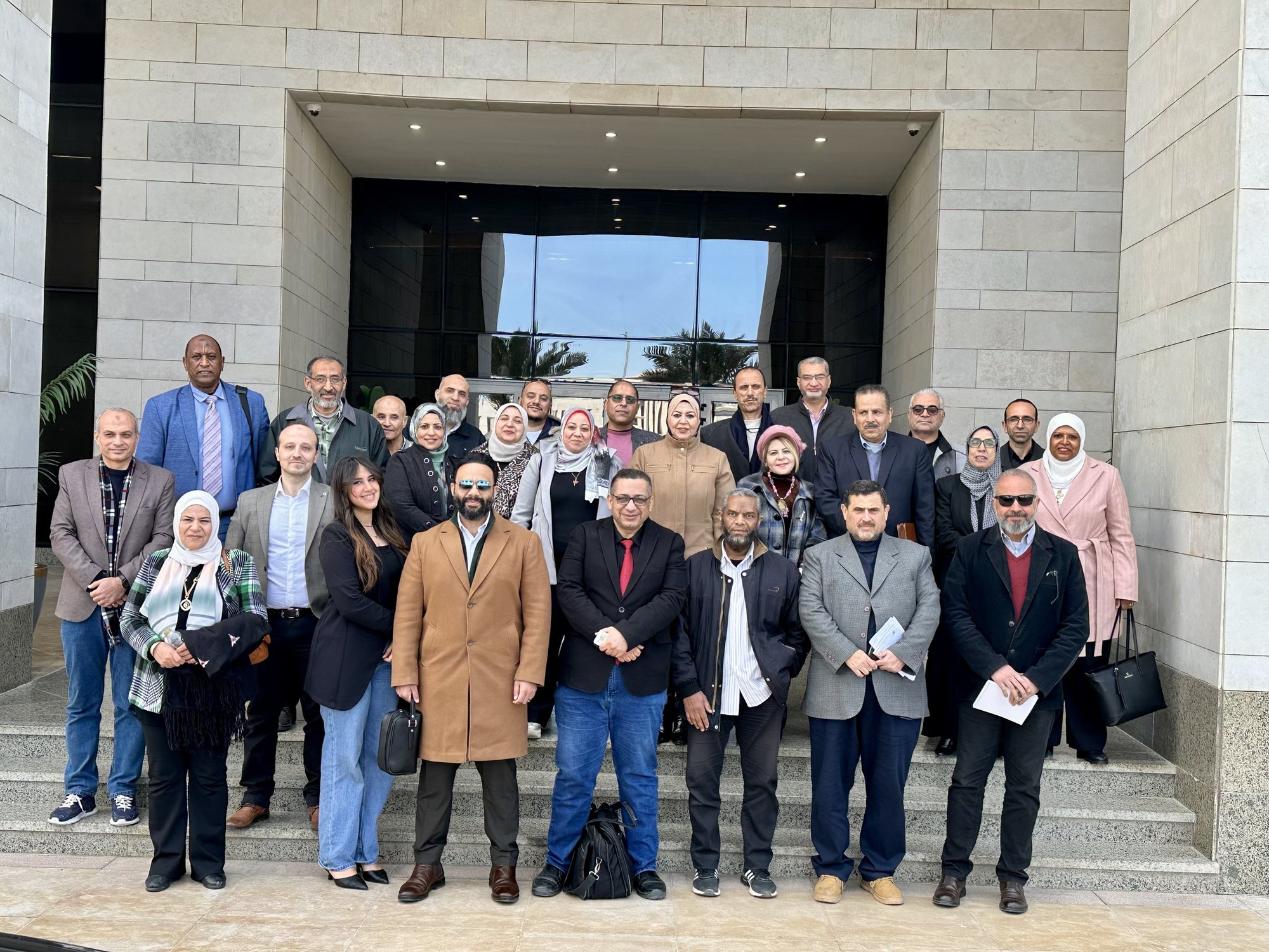 Mahmoud Elkady with a professional leadership cohort